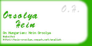 orsolya hein business card